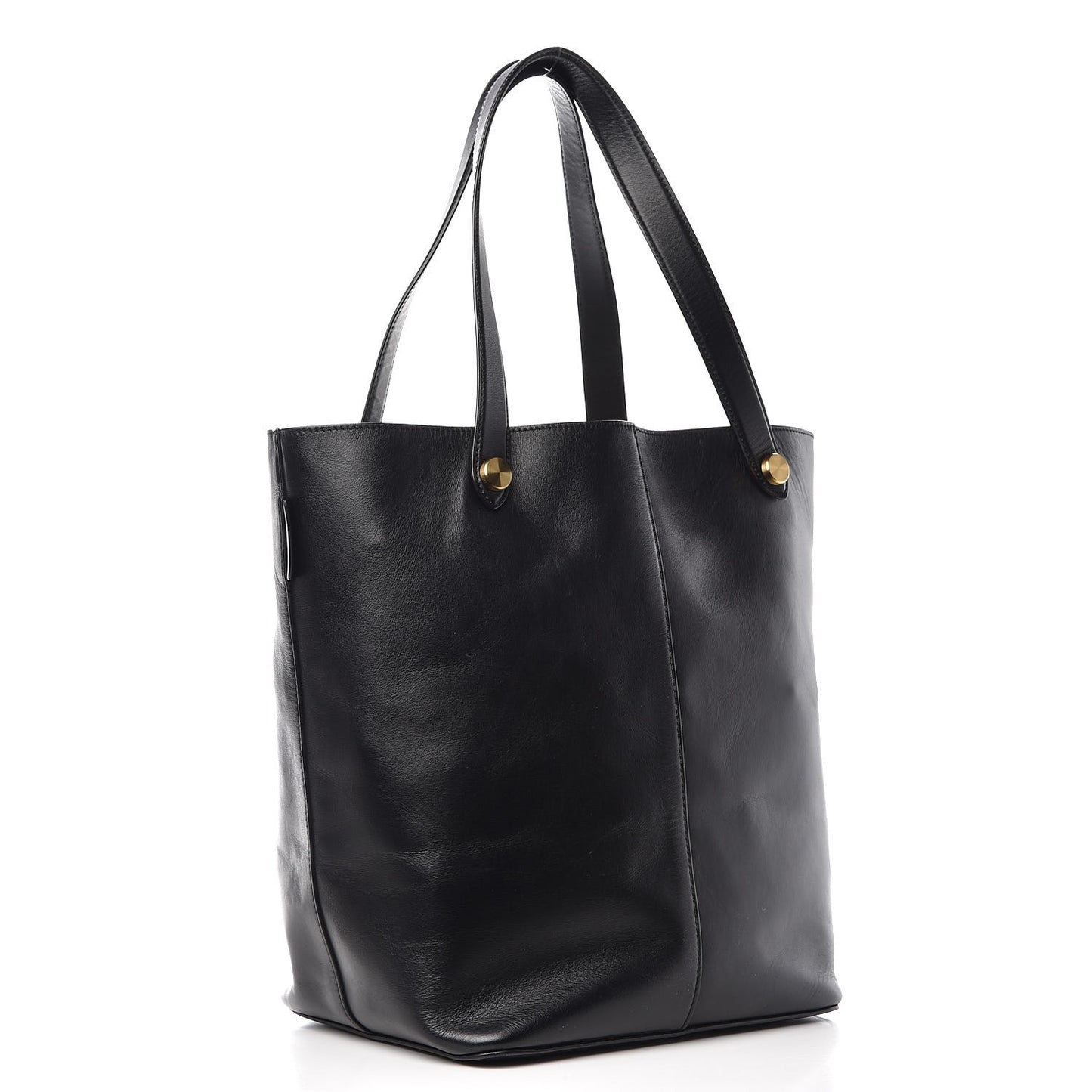 Calfskin Kite Bucket Bag Black