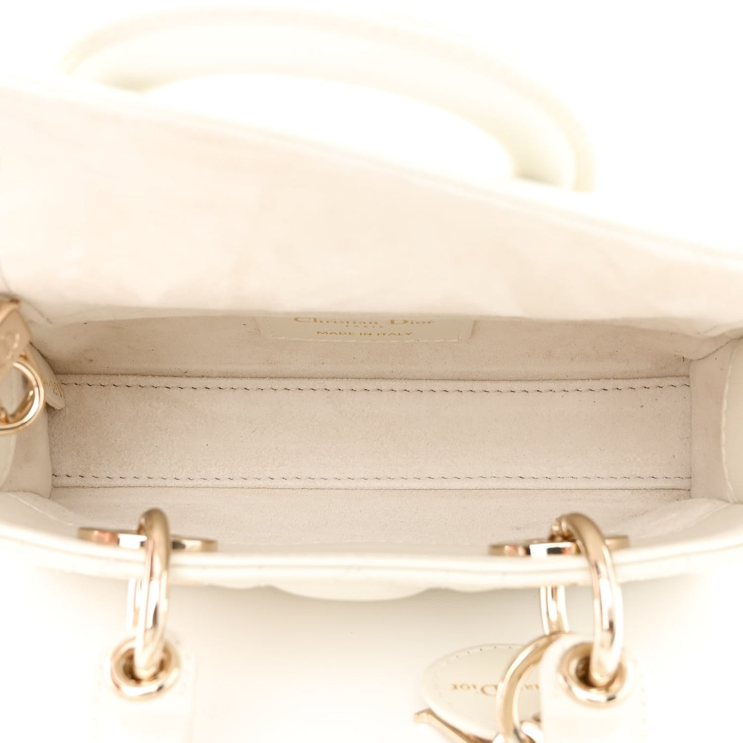 Lambskin Cannage Micro Lady D-Joy Latte