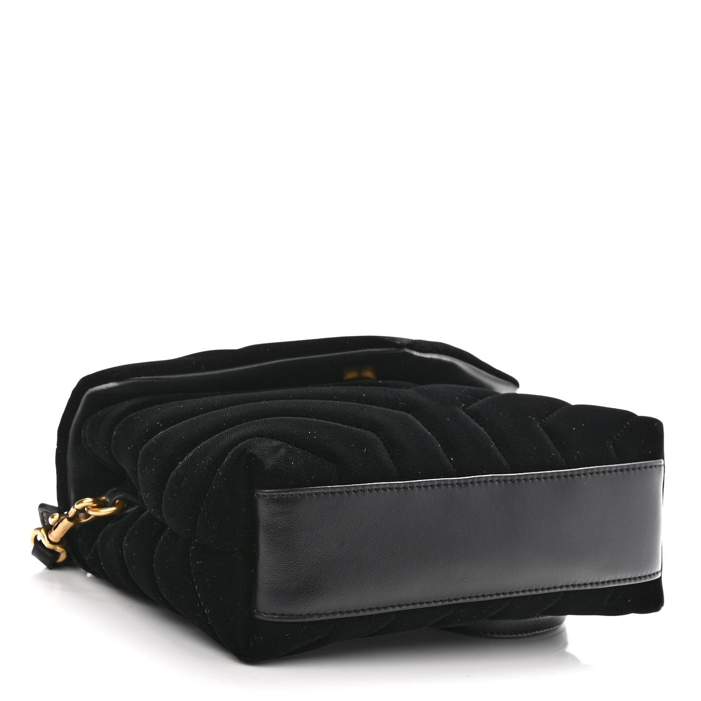 Velvet Y Quilted Monogram Toy Loulou Chain Satchel French Black