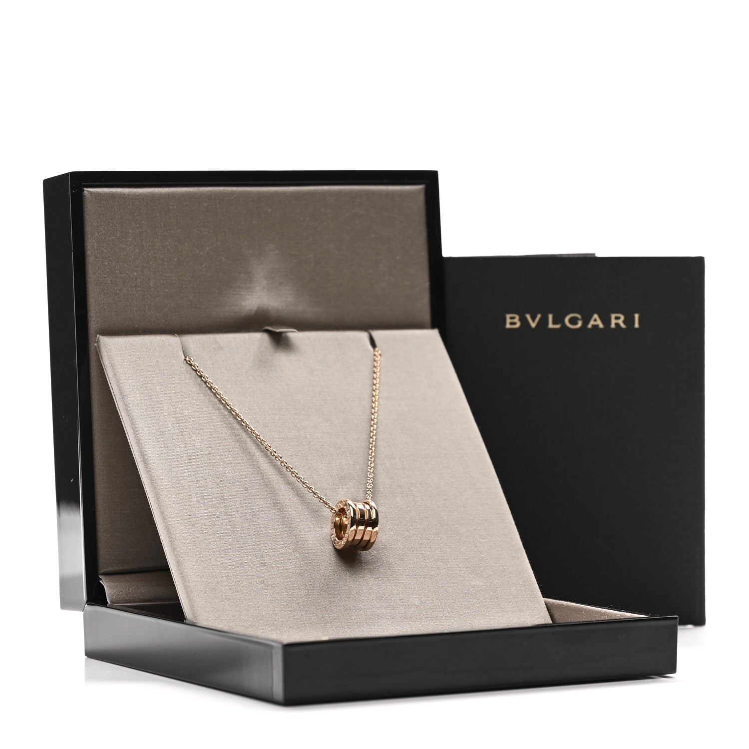 Bulgari 18K Rose Gold B.Zero1 Pendant Necklace 5 of 5