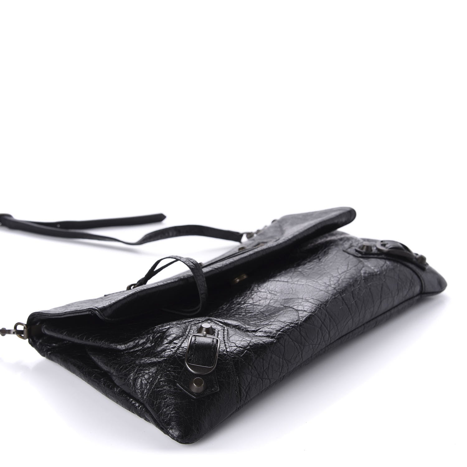 Balenciaga Agneau Classic Hardware Envelope Clutch Black 4 of 11