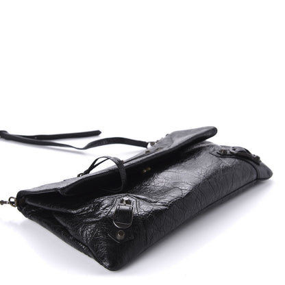 Balenciaga Agneau Classic Hardware Envelope Clutch Black 4 of 11