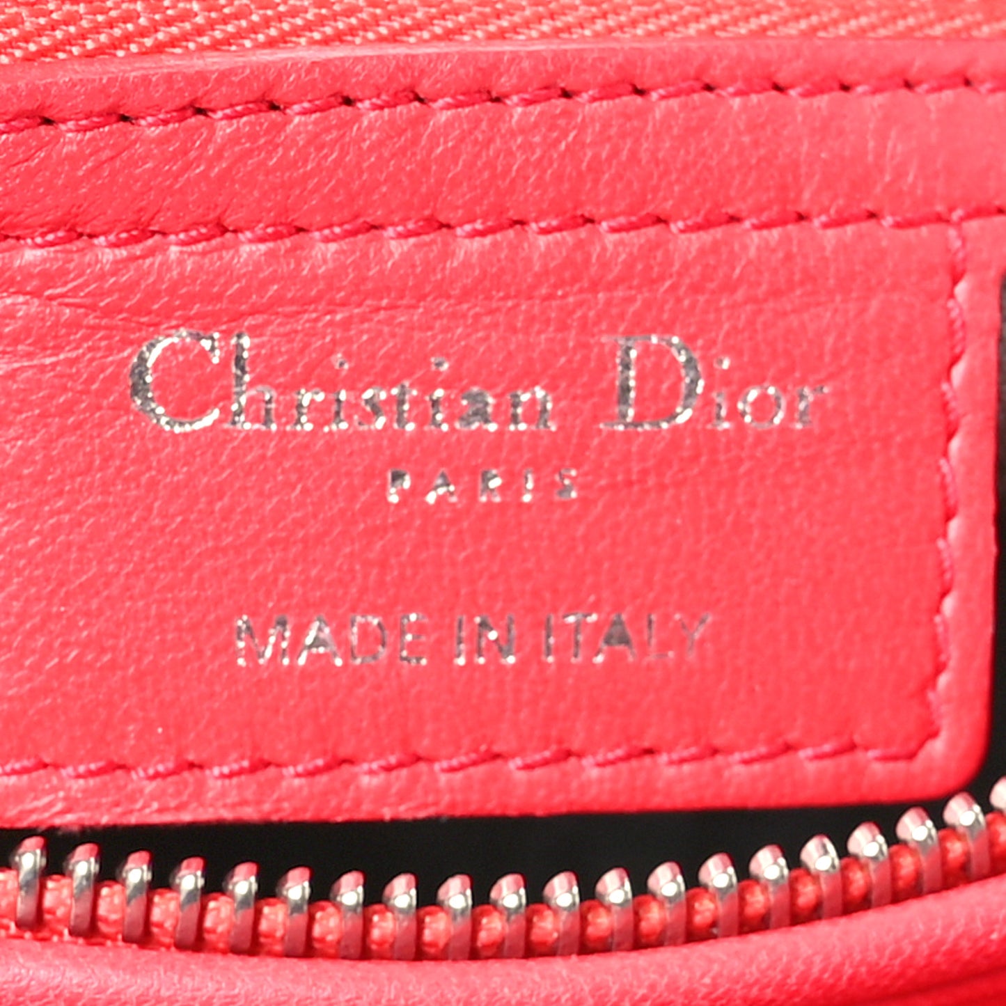 Lambskin Cannage Medium Lady Dior Red