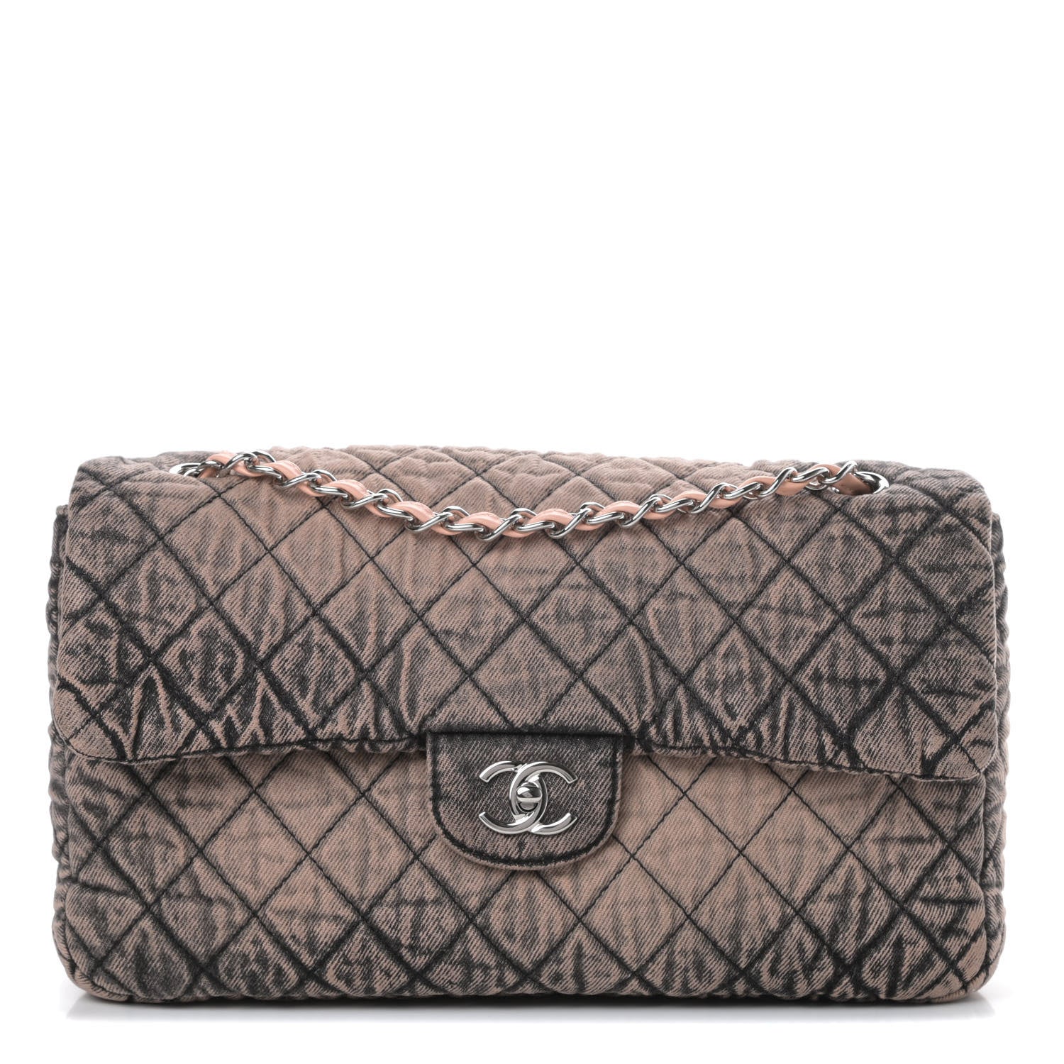 Chanel Denim Quilted Denimpression Flap Rose Clair 1 of 11