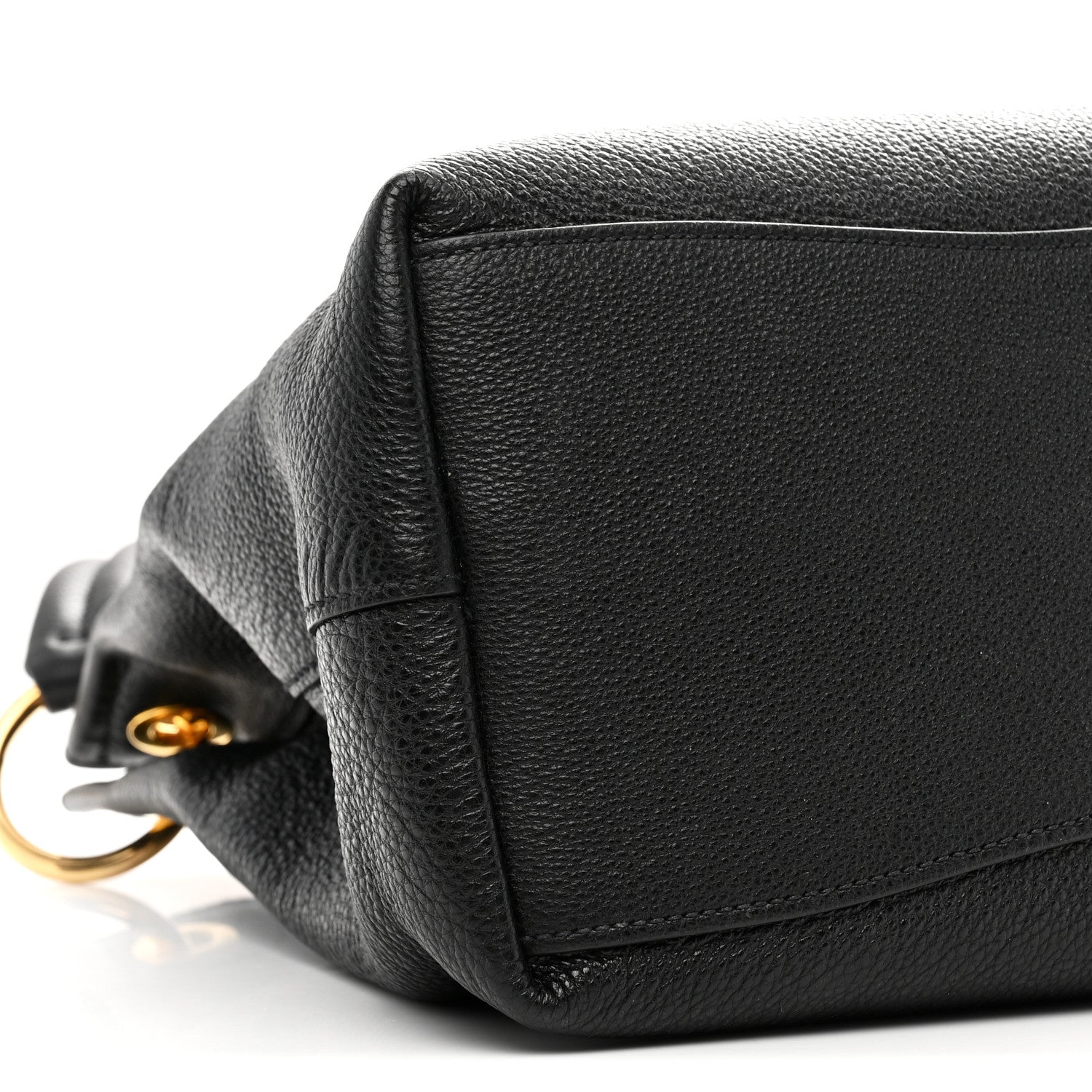 Prada Vitello Phenix Embossed Logo Hobo Black 9 of 10