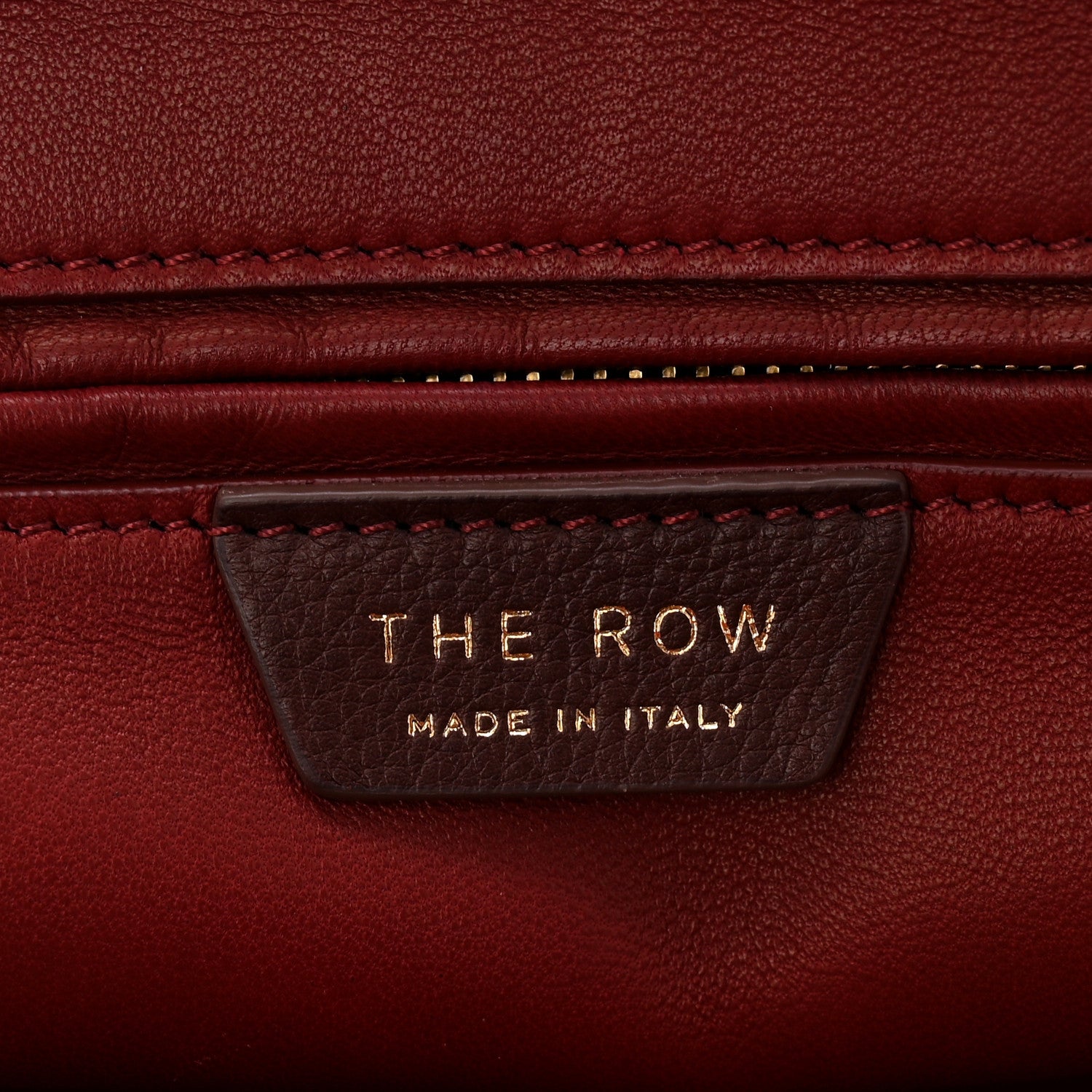 The Row Polished Saddle Calfskin Large Devon Bag Burgundy 6 of 9