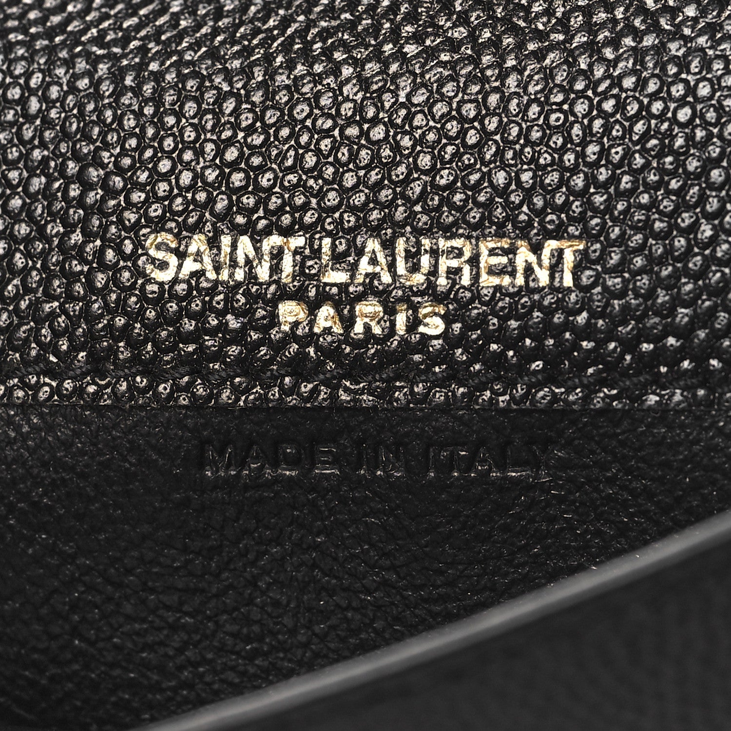 Saint Laurent Grain De Poudre Uptown Monogram Card Case Black 6 of 7
