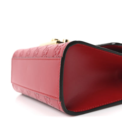 Gucci Guccissima Small Padlock Shoulder Bag Hibiscus Red 10 of 10
