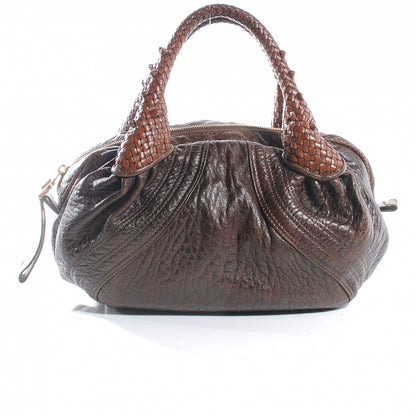 Fendi Nappa Nuvolata Spy Bowler Cognac 1 of 8