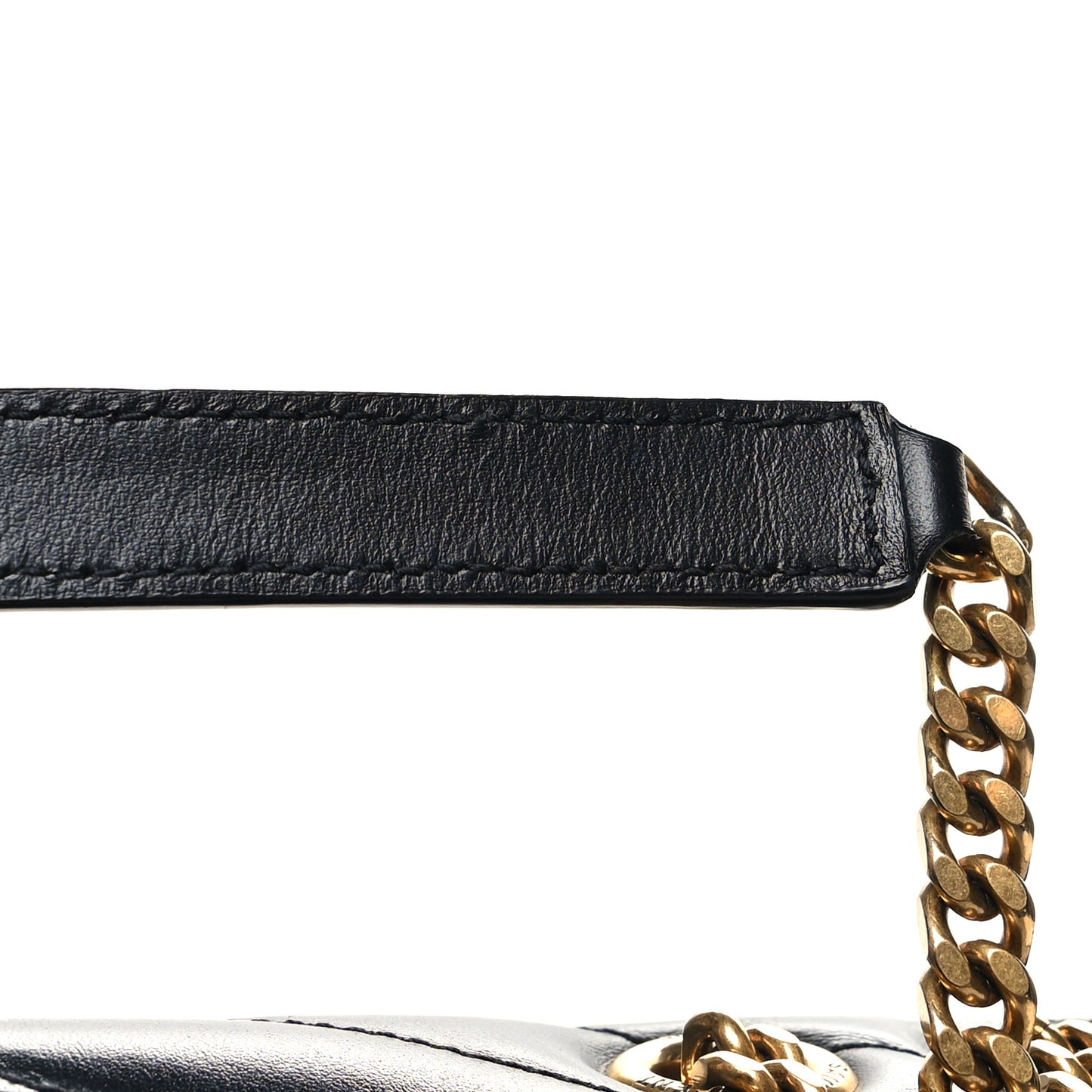 Calfskin Y Quilted Monogram Medium Loulou Chain Satchel Black