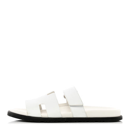 Hermes Calfskin Mens Chypre Sandals 45 White 1 of 24
