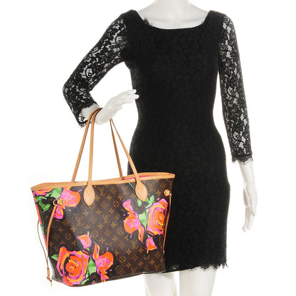 Louis Vuitton Monogram Roses Neverfull MM 2 of 7