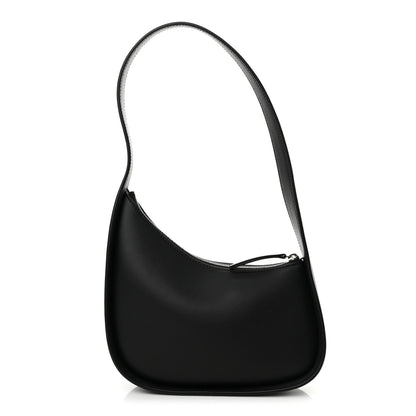 The Row Smooth Calfskin Half Moon Shoulder Bag Black 1 of 14