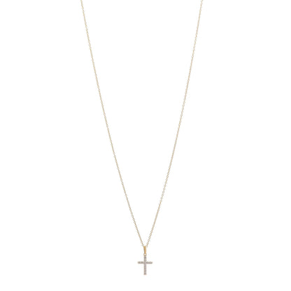 David Yurman 18K Yellow Gold Diamond Cable Collectibles Cross Necklace 1 of 5
