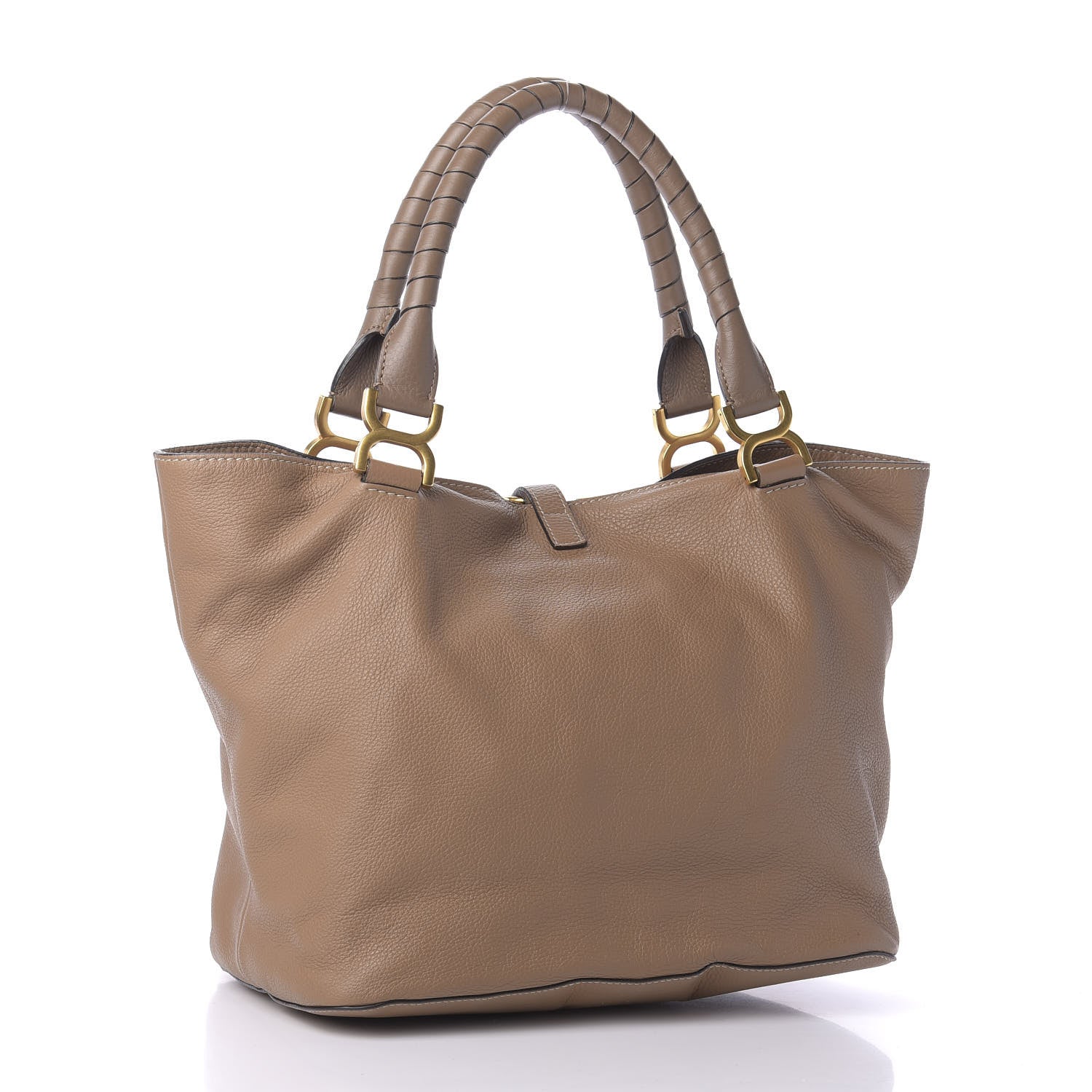 Chloe Calfskin Large New Marcie Tote Nut 3 of 11