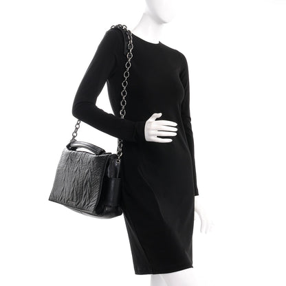 Givenchy Calfskin Cable Embossed Leather Eve Shoulder Bag Black 2 of 14