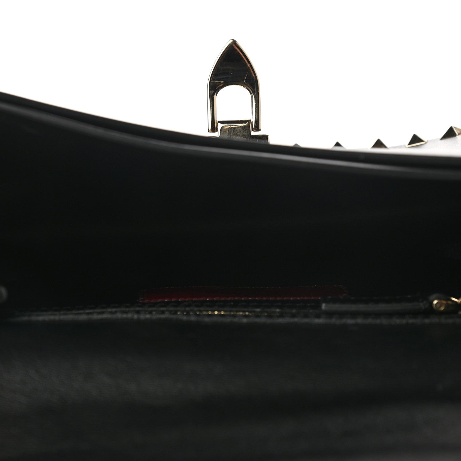 Valentino Garavani Vitello Rockstud Shoulder Flap Messenger Bag Black 5 of 8
