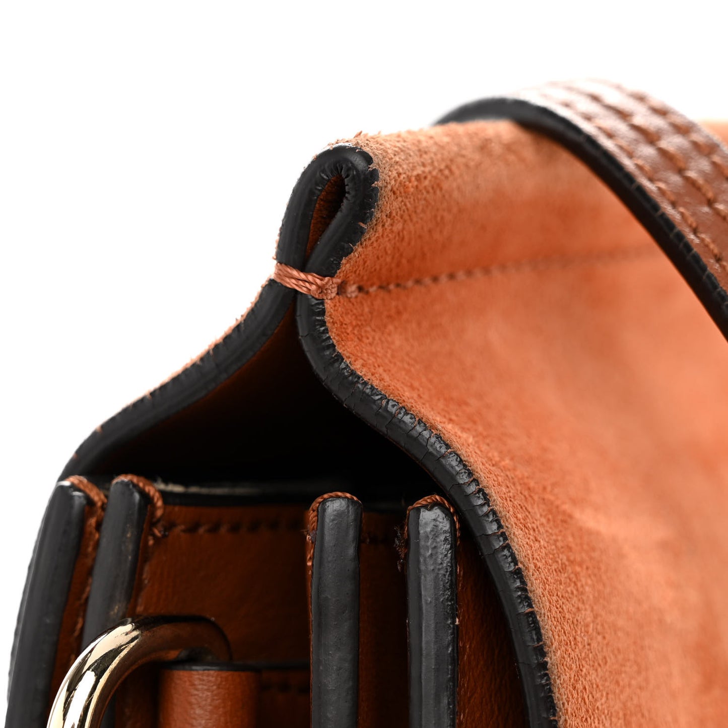 Suede Calfskin Medium Faye Shoulder Bag Tobacco