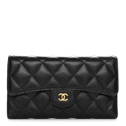 Chanel Caviar Quilted Large Flap Wallet Black 1 of 13