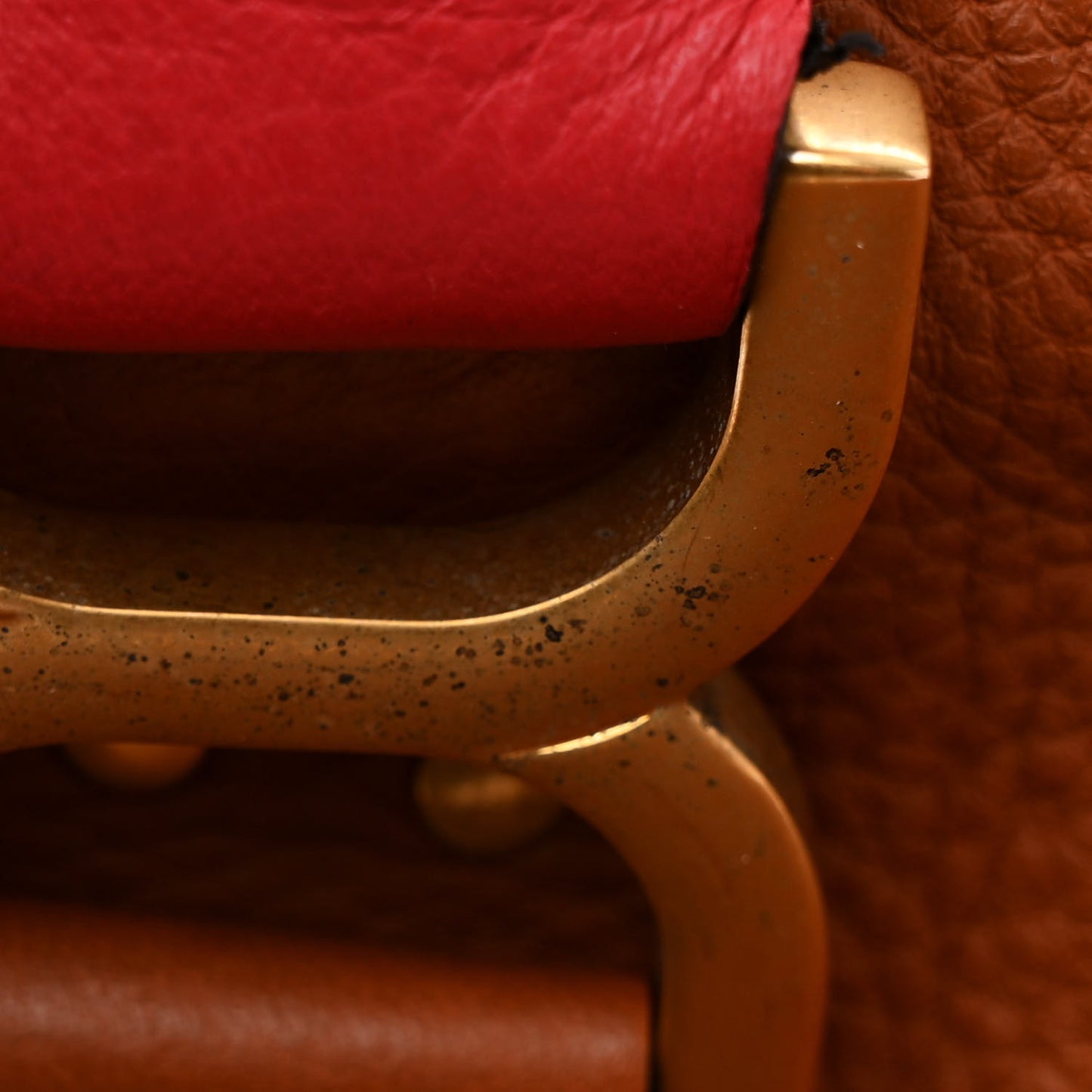 Calfskin Medium Marcie Satchel Tan Plaid Red