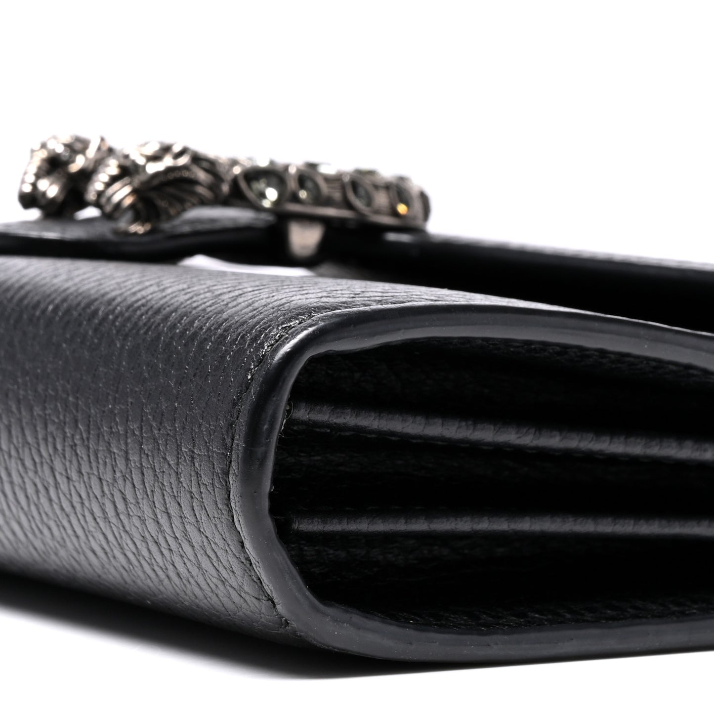 Calfskin Mini Dionysus Chain Wallet Black