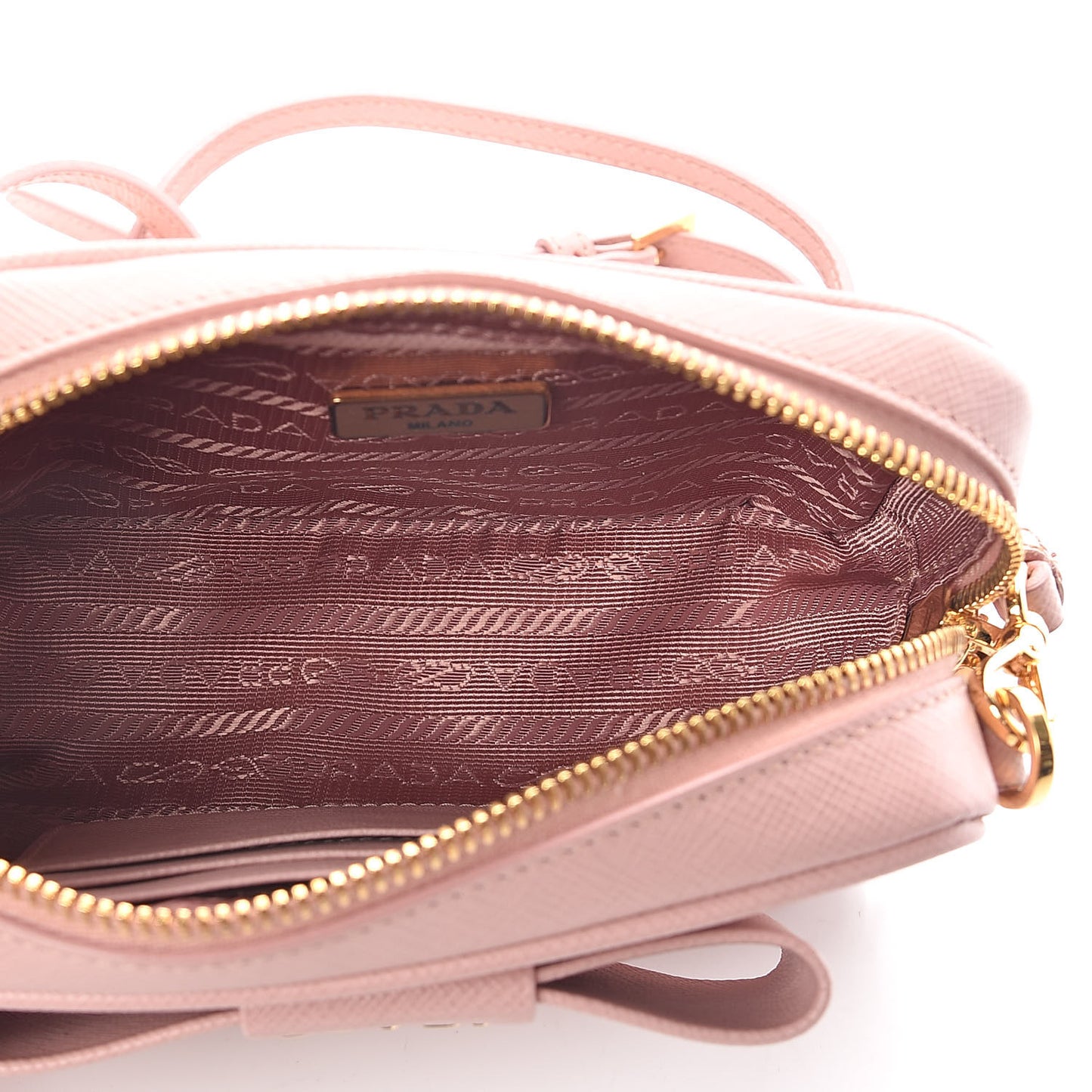 Saffiano Fiocco Bow Camera Crossbody Bag Orchidea
