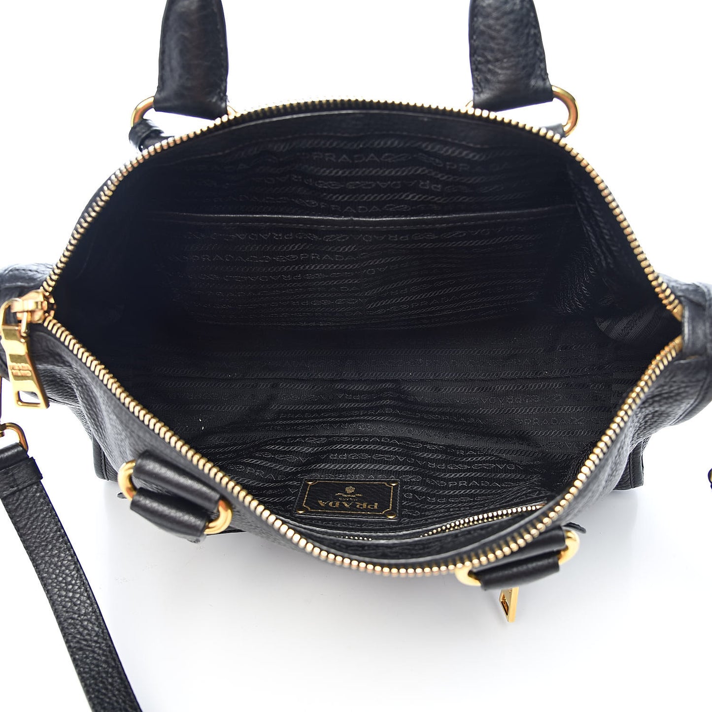 Vitello Daino Shopping Satchel Black
