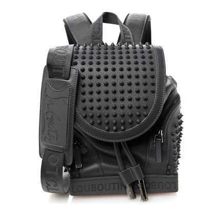 Christian Louboutin Calfskin Spiked Small Explorafunk Backpack Charbon 1 of 10