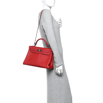 Hermes Togo Kelly Retourne 32 Rouge Casaque 2 of 10