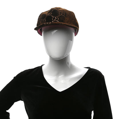 Gucci Velvet GG Monogram Baseball Hat L Brown 2 of 9