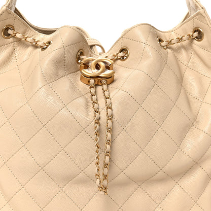 Chanel Caviar Quilted Medium Chanel 25 Handbag Beige 9 of 11