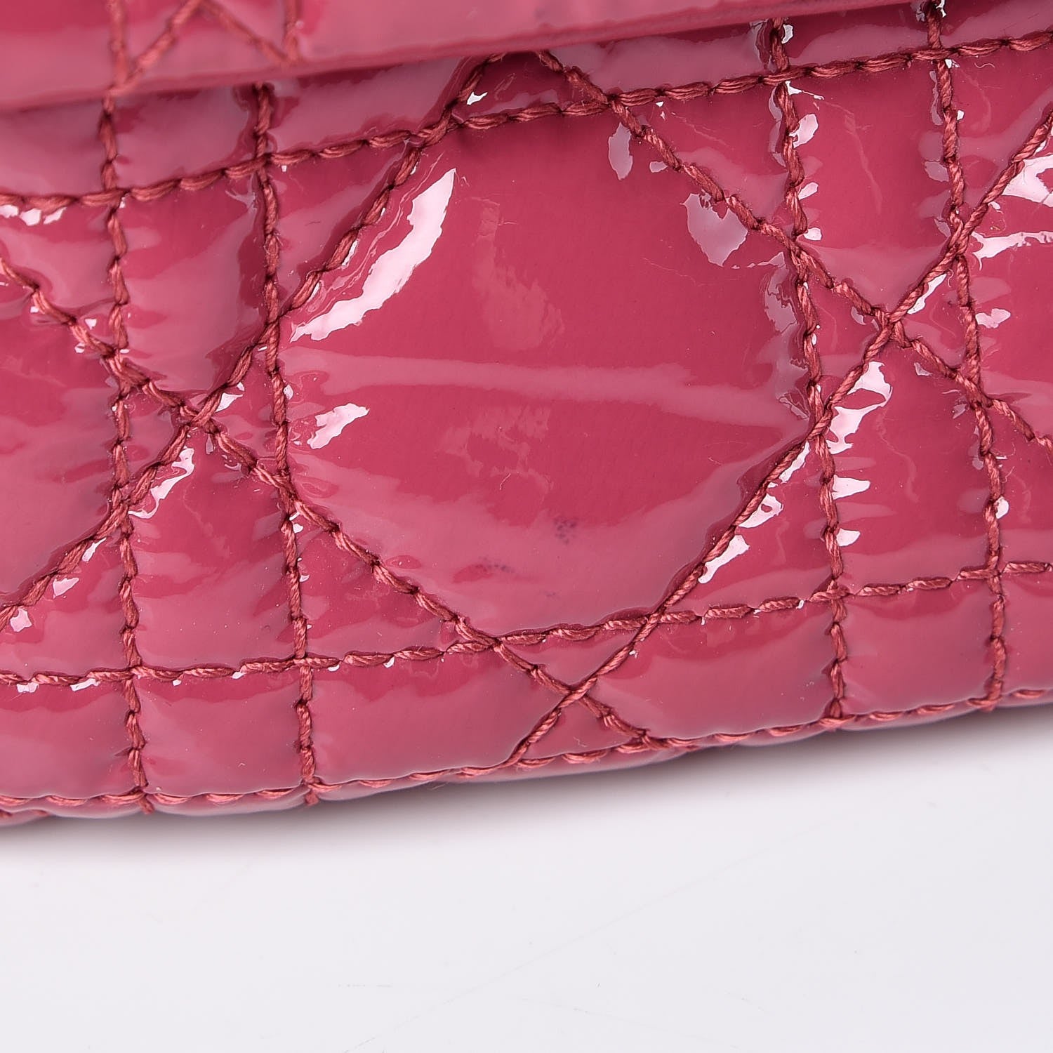 Christian Dior Patent Cannage New Lock Flap Pink 10 of 11