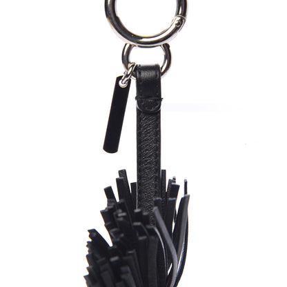 Fendi Fox Fur Shiny Nappa Bi-Color Super Karlito Pom Pom Bag Charm Moro Rosso Chiaro 3 of 4