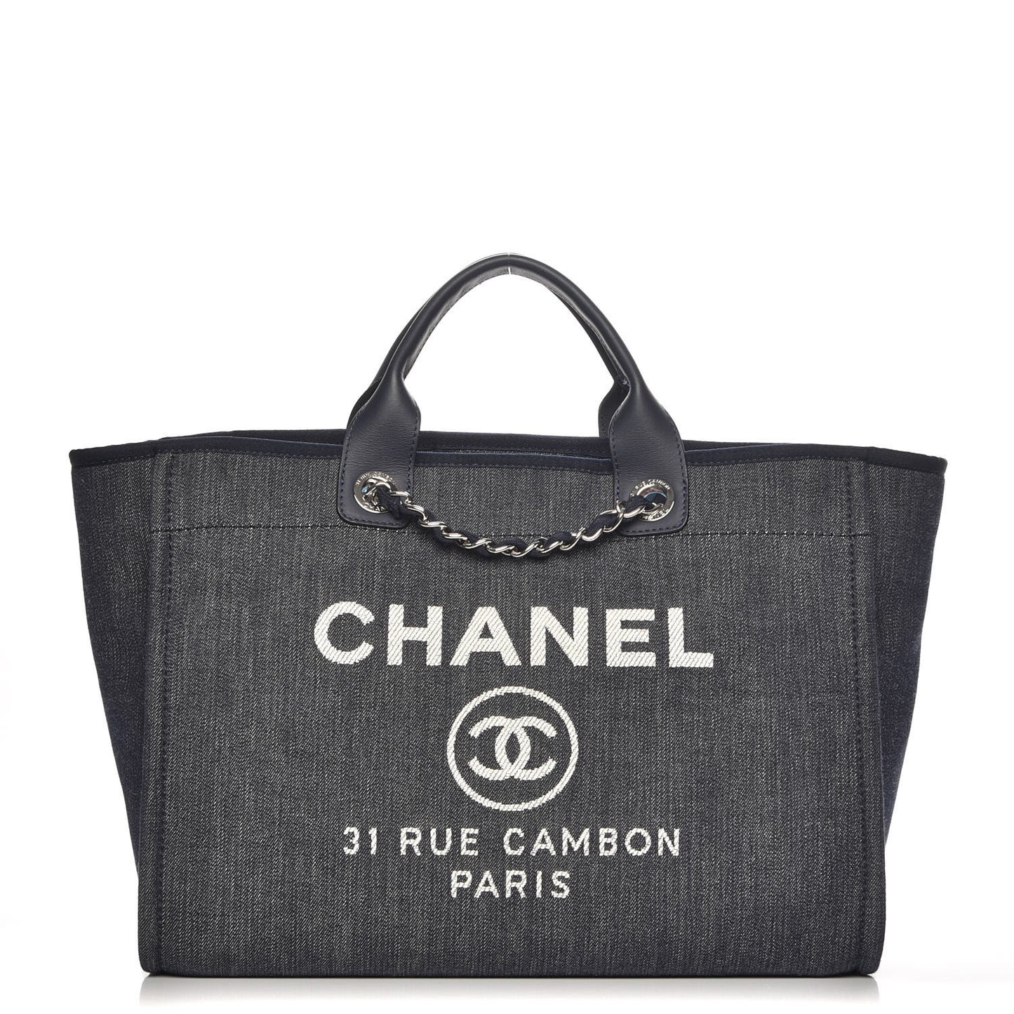 Canvas Large Deauville Tote Dark Blue