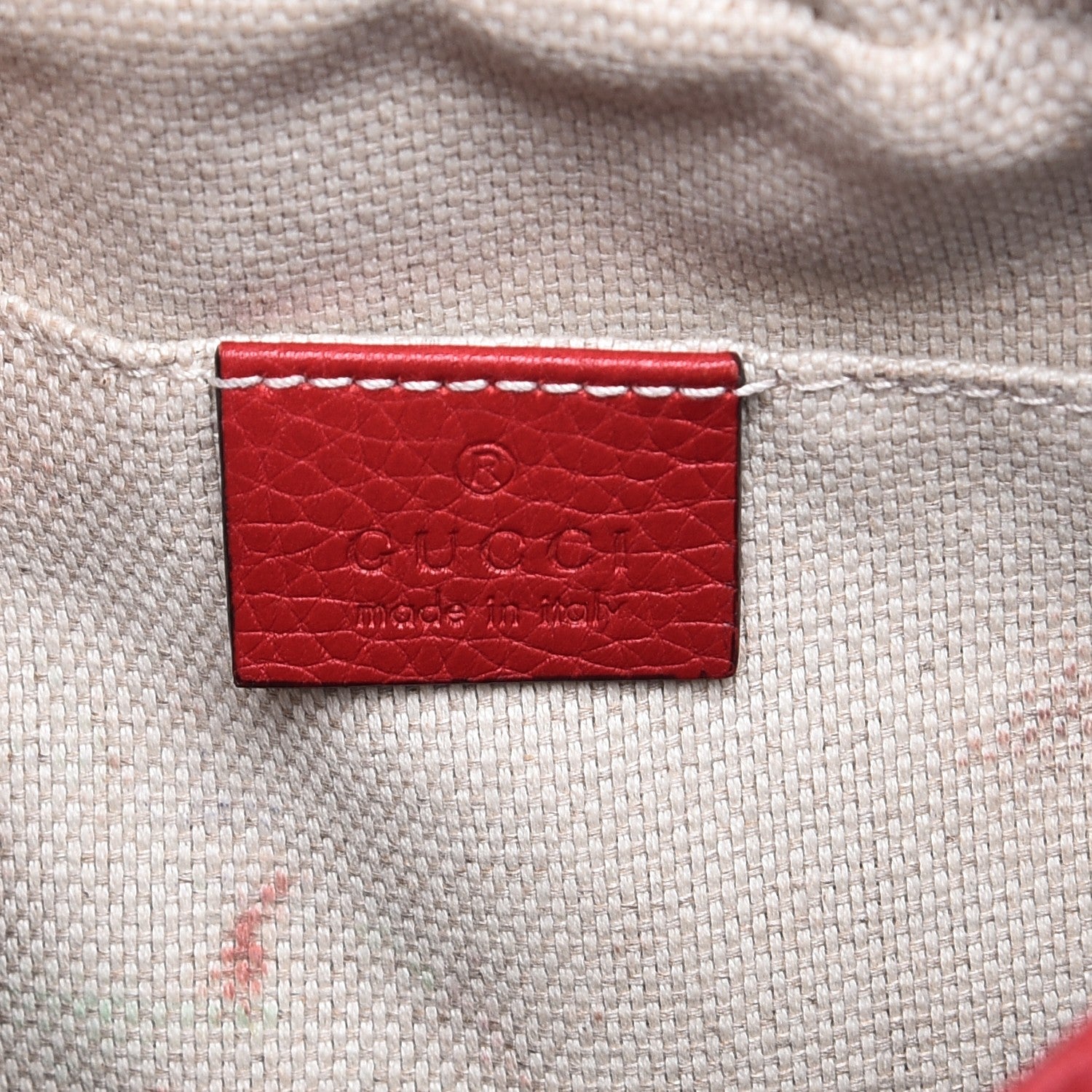 Gucci Pebbled Calfskin Small Soho Disco Bag Vibrant Red 5 of 9