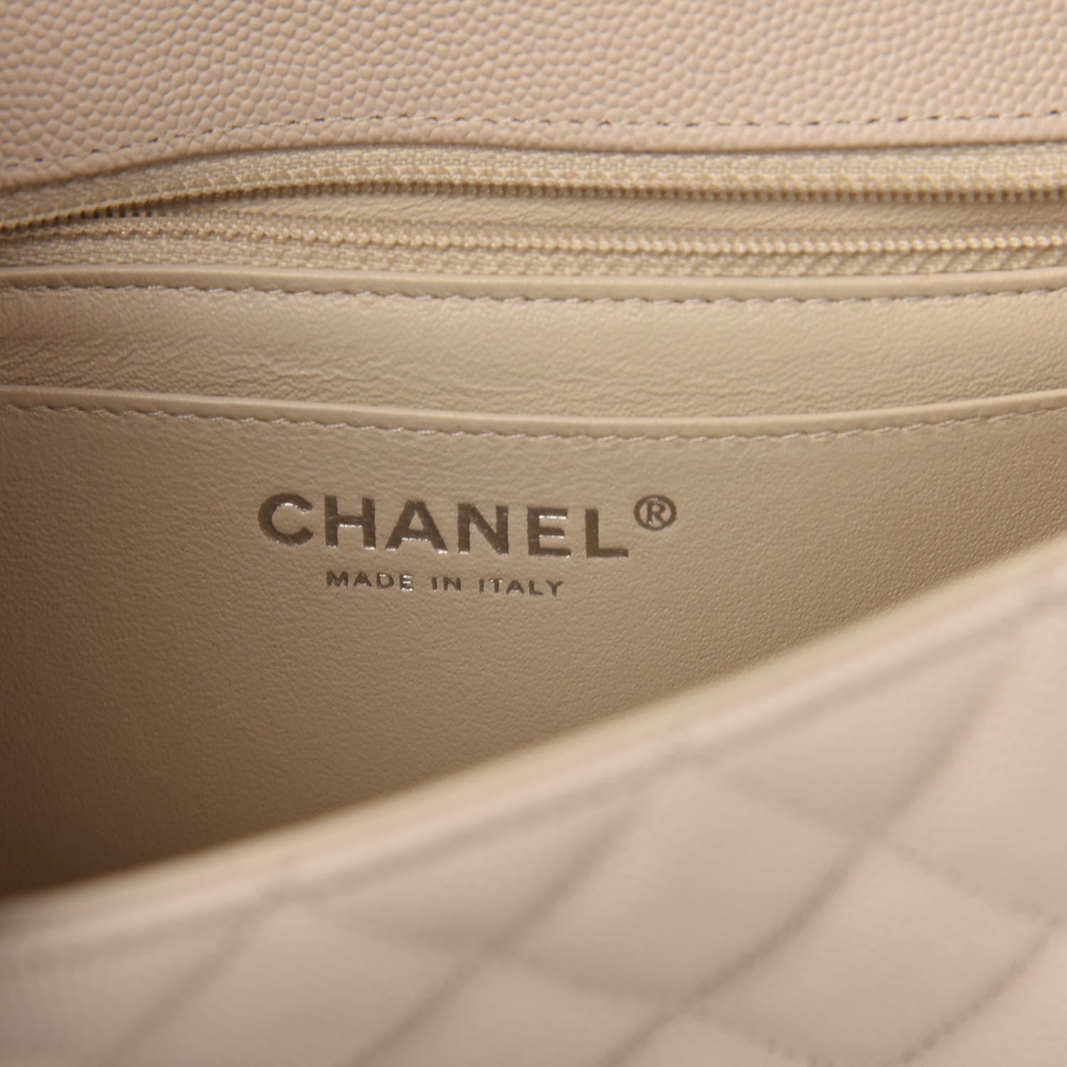 Chanel Caviar Quilted Mini Rectangular Flap Light Beige 6 of 11