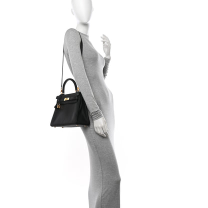 Hermes Togo Kelly Retourne 28 Black 2 of 10