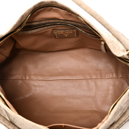 Prada Craquele Shoulder Bag Talco 5 of 10