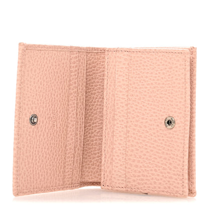 Gucci Dollar Calfskin Enamel Monochrome GG Marmont Card Case Perfect Pink 5 of 10