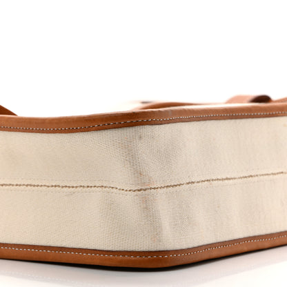 Hermes Toile Officier Natural Barenia Buenaventura Besace GM Ecru Fauve 8 of 13