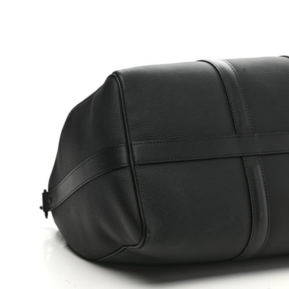 Louis Vuitton Grained Calfskin Aerogram Keepall Bandouliere 40 Black 7 of 10