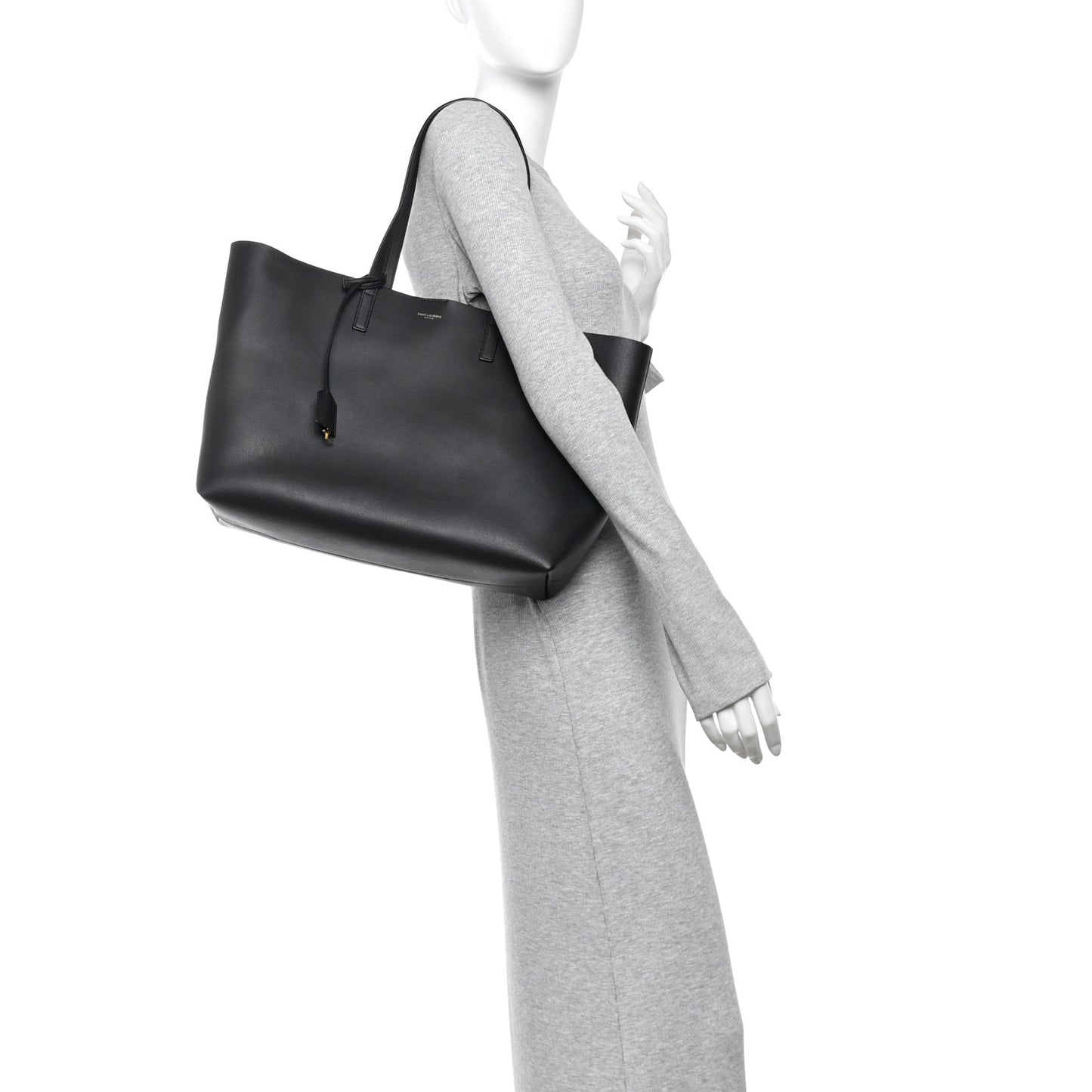 Calfskin Large Shopping Tote Black