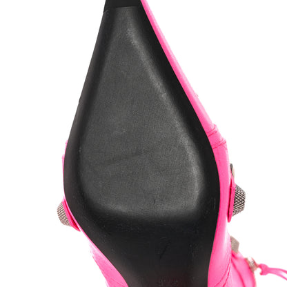 Balenciaga Agneau Arena Cagole 90mm Ankle Boots 37.5 Fluo Pink 9 of 10