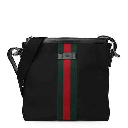 Gucci Techno Canvas Web Messenger Bag Black 1 of 9