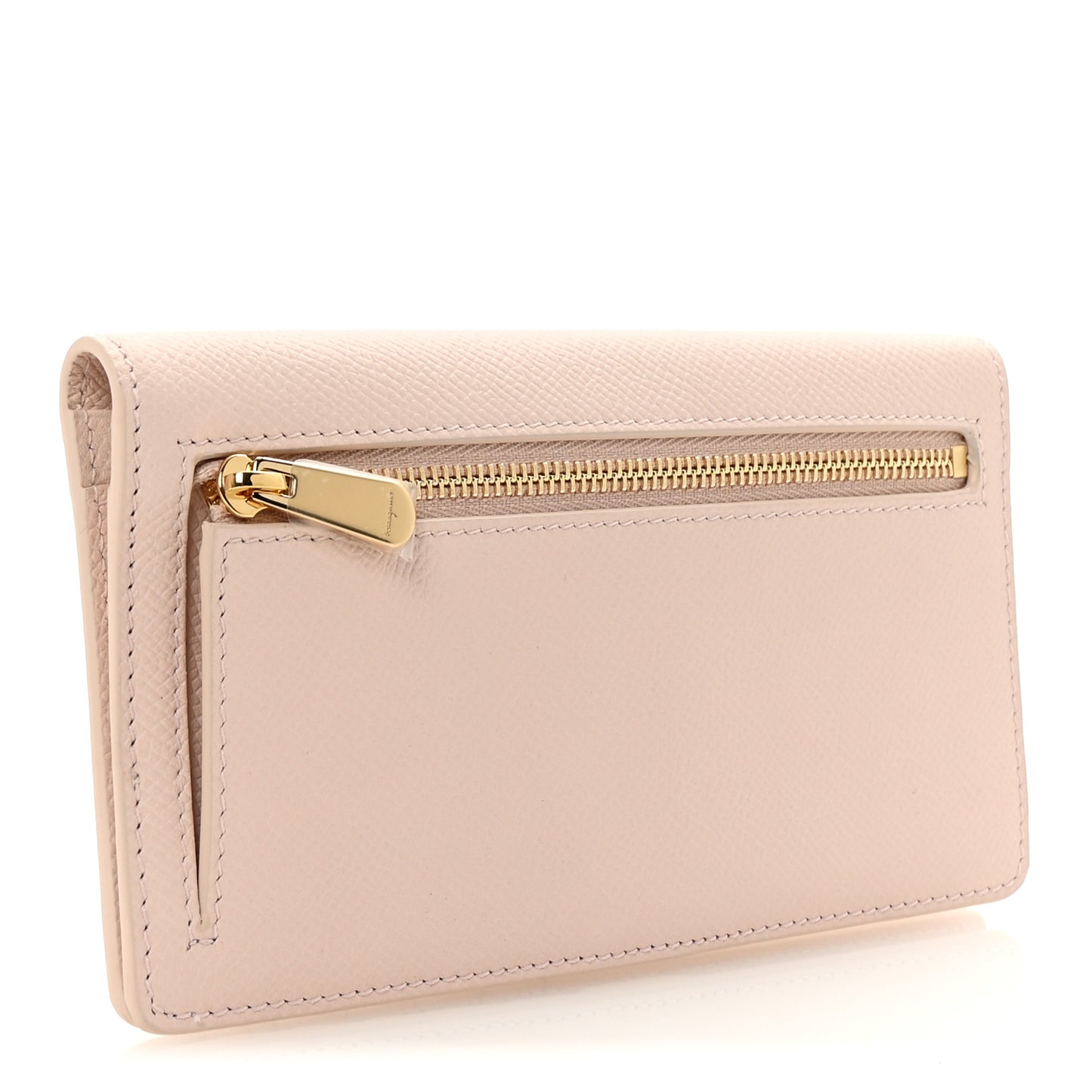 Grained Calfskin Gancini Continental Wallet New Bisque