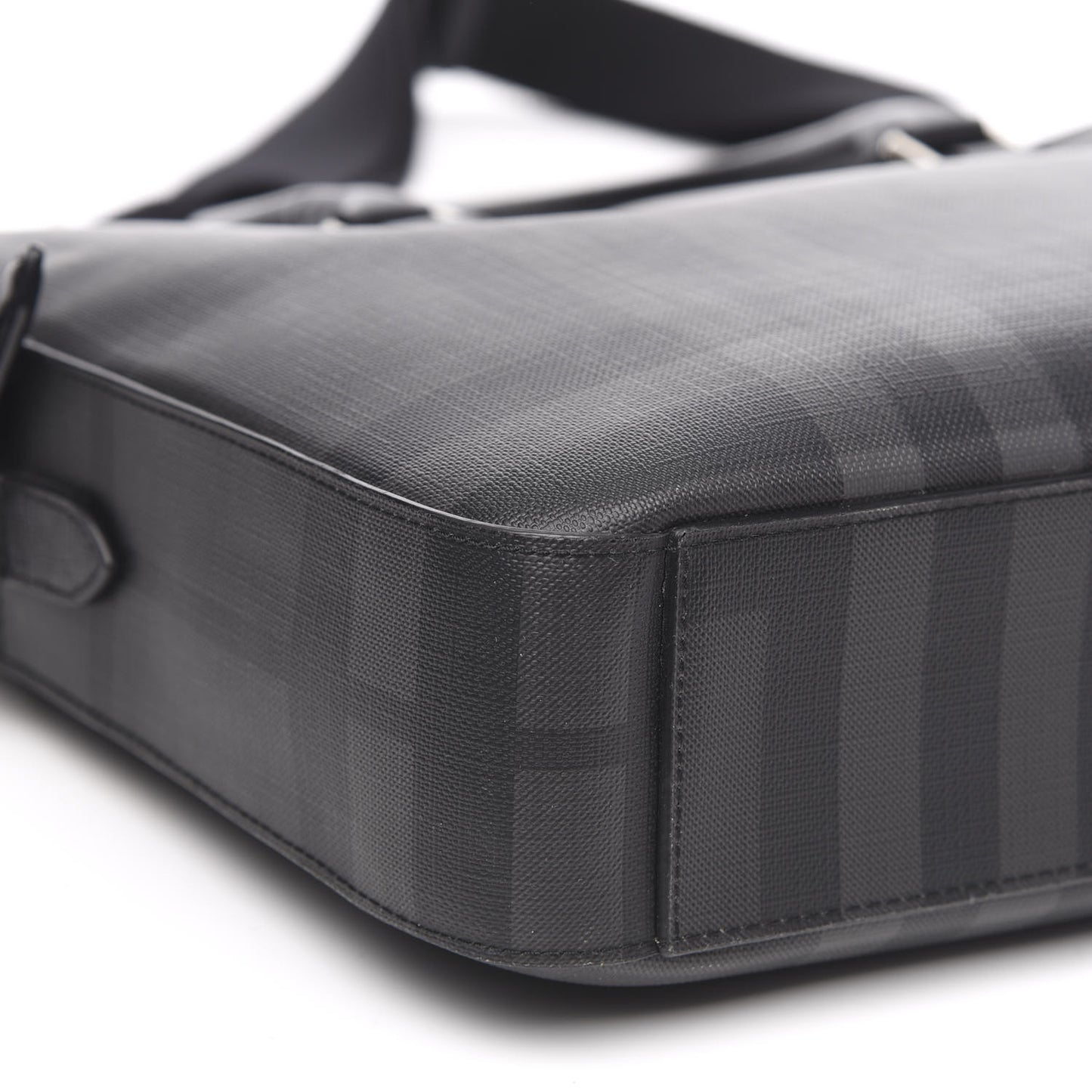 London Check Large Briefcase Black