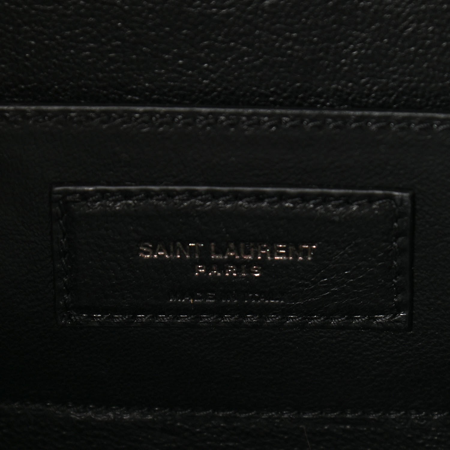 Saint Laurent Calfskin Crocodile Embossed Monogram Small Kate Slide Chain Crossbody Box Bag Black 6 of 10