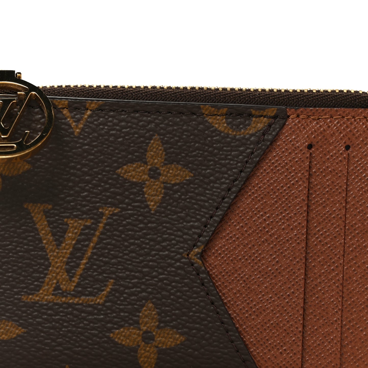Monogram Zipped Romy Card Holder