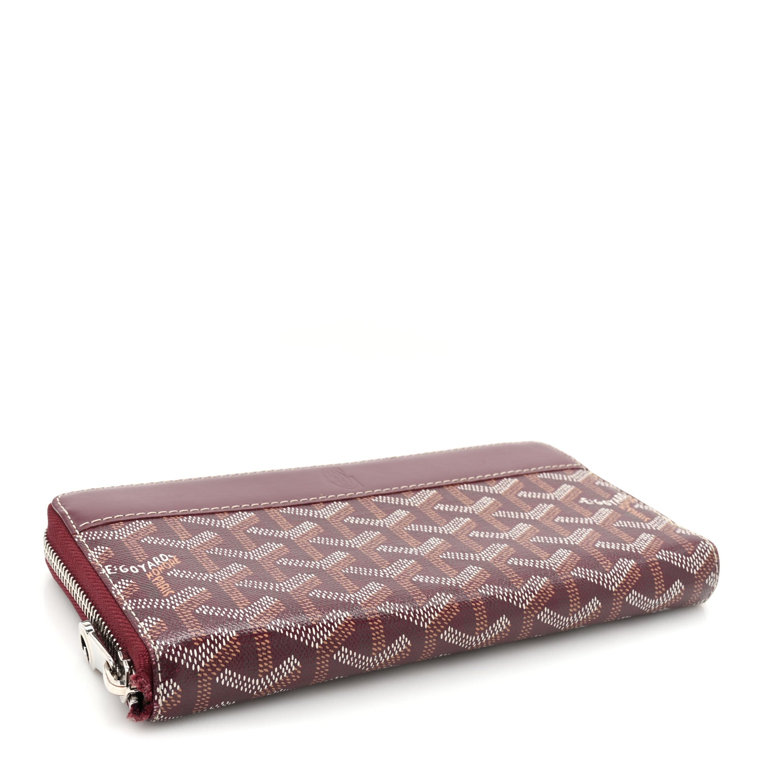 Goyard Goyardine Matignon Zip Around GM Wallet Burgundy 4 of 16