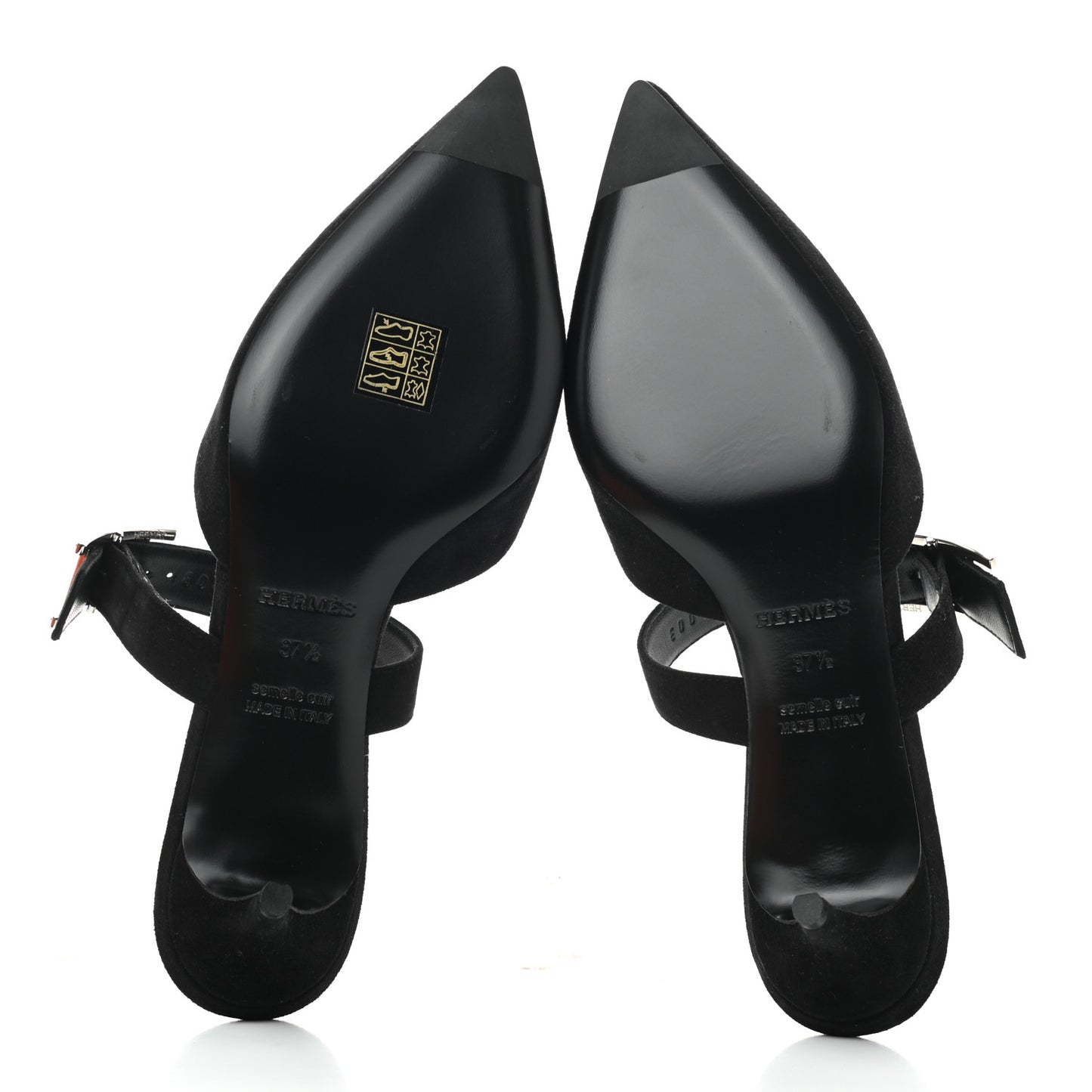 Suede Goatskin Blink Mules 37.5 Black